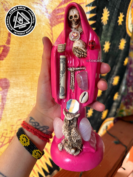 Mama Muerte | Santa Muerte | Statue | 9 inches | Fully Loaded | Rosa #2