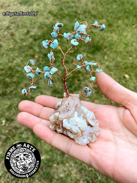 Crystal Trees | Pectolite + Chalcedony Quartz