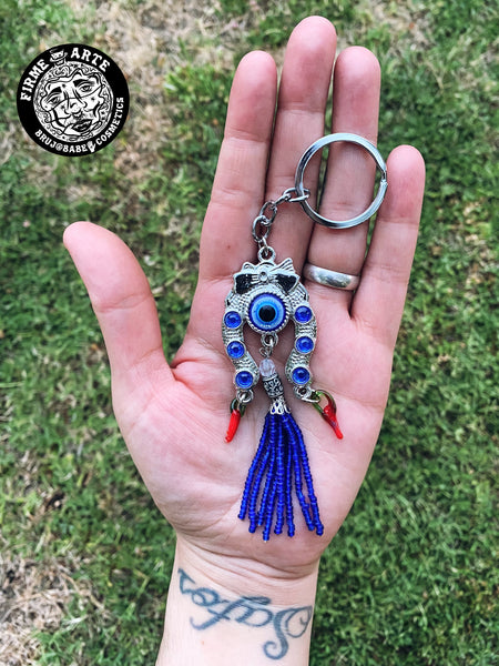 Keychain | Amulet | Mal Ojo Protection | Fiery Wall Horseshoe