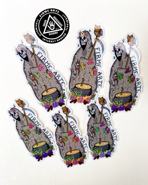 Stickers | Holographic | Santa Muerte | Cauldron