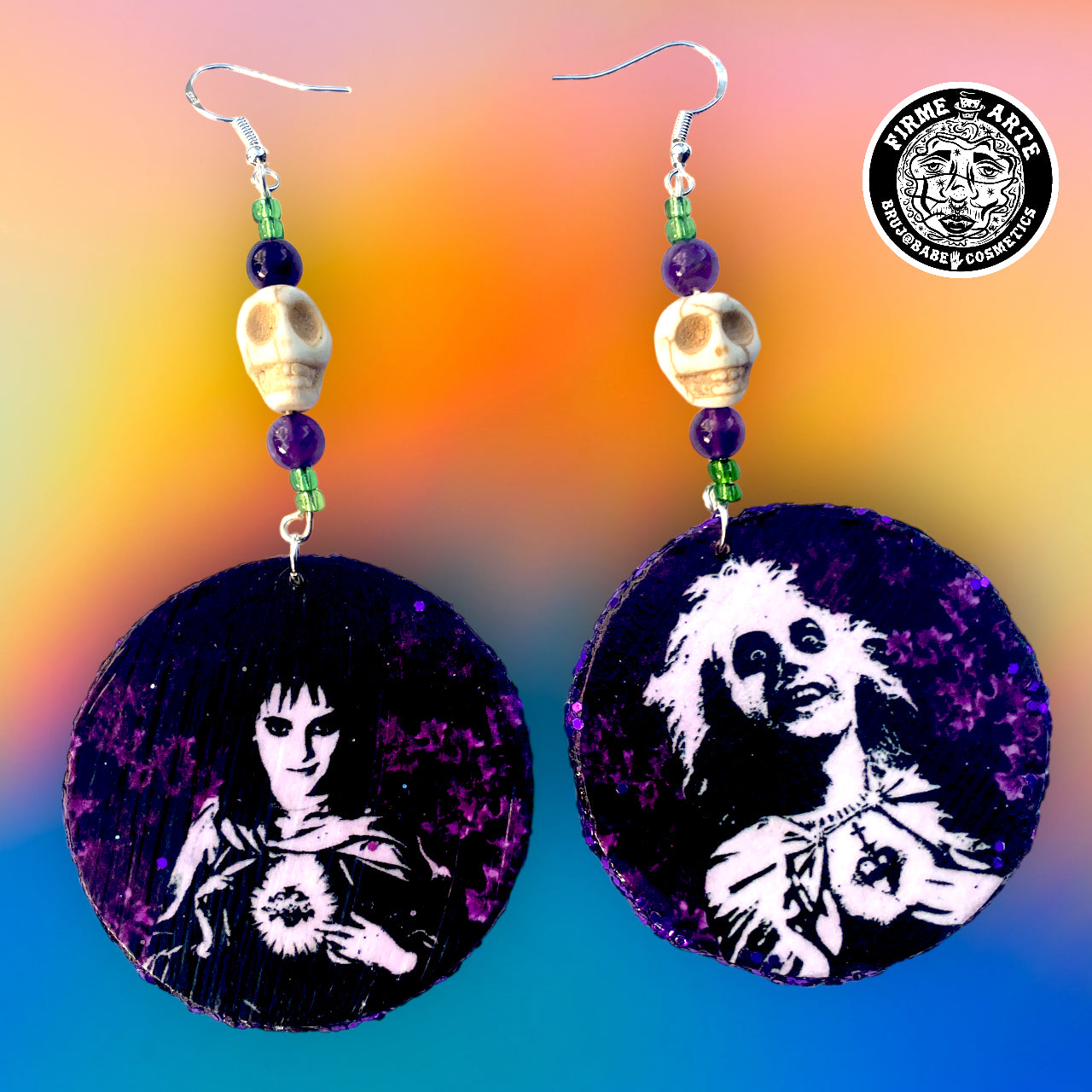 Jewelry | Earrings | Sacred heart of Beetlejuice & Lydia