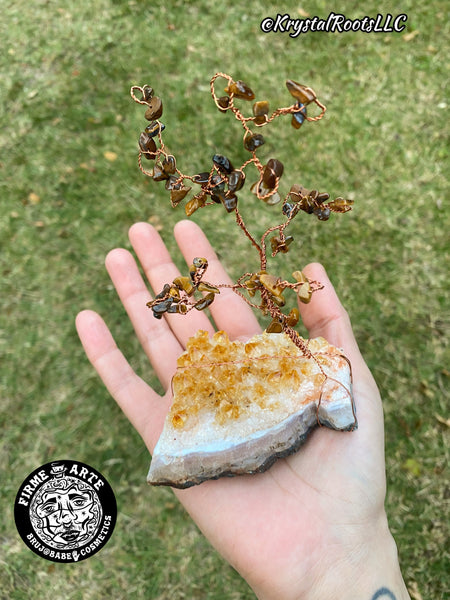 Crystal Trees | Citrine + Tigers Eye