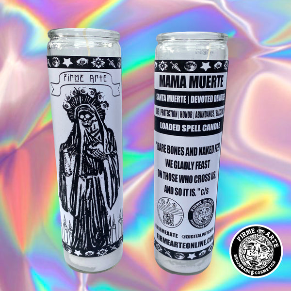 Loaded Spell Candle | Mama Muerte | Devoted Devotee | Santa Muerte