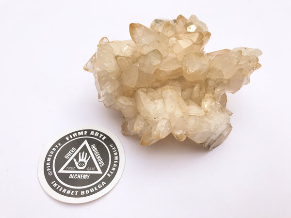 Stellar-Beam Golden Calcite Cluster