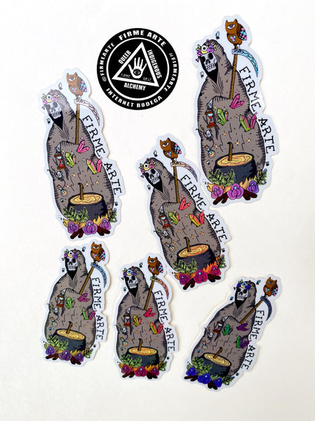 Stickers | Holographic | Santa Muerte | Cauldron