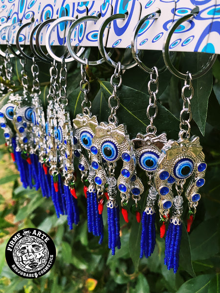 Keychain | Amulet | Mal Ojo Protection | Fiery Wall Horseshoe