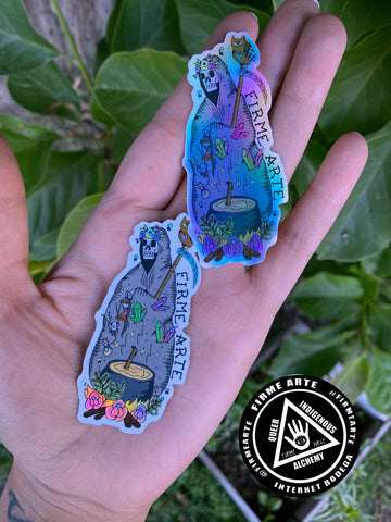 Stickers | Holographic | Santa Muerte | Cauldron